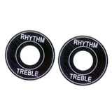 Max 2x Switch Plate Washer Rythm Treble Ring for LP EPI Electric Guitar Black
