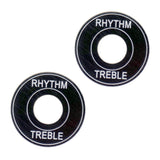 Max 2x Switch Plate Washer Rythm Treble Ring for LP EPI Electric Guitar Black