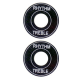 Max 2x Switch Plate Washer Rythm Treble Ring for LP EPI Electric Guitar Black