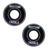 Max 2x Switch Plate Washer Rythm Treble Ring for LP EPI Electric Guitar Black
