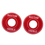 Max 2x Switch Plate Washer Rythm Treble Ring for LP EPI Electric Guitar Red