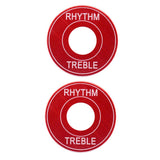 Max 2x Switch Plate Washer Rythm Treble Ring for LP EPI Electric Guitar Red