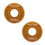 Max 2x Switch Plate Washer Rythm Treble Ring for LP EPI Electric Guitar Golden