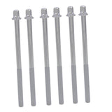 Max 6 Pcs Drum Long Screws Tension Rods Screws Percussion Replacement Accessory