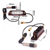 Max 1 Piece Rosewood Shell Sound Hole Guitar Pickup for Acoustic Folk Guitar