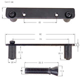 Max Tremolo Bridge Double Locking Assembly Systyem Screw Support Bracket Black