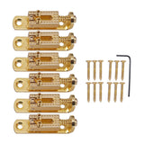 Max 6 Pieces Single Individual Bridge Saddles for Electric Guitar Parts Golden