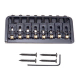 Max 8 String Roller Saddle Bridge for Electric Guitar with Screws Wrench Black