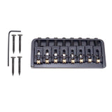 Max 8 String Roller Saddle Bridge for Electric Guitar with Screws Wrench Black