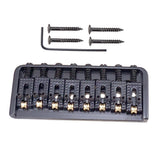 Max 8 String Roller Saddle Bridge for Electric Guitar with Screws Wrench Black