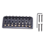 Max 8 String Roller Saddle Bridge for Electric Guitar with Screws Wrench Black