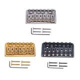 Max 7 String Guitar Roller Saddle Bridge Tailpiece for Electric Guitar Golden