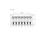 Max 7 String Guitar Roller Saddle Bridge Tailpiece for Electric Guitar Golden