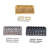 Max 7 String Guitar Roller Saddle Bridge Tailpiece for Electric Guitar Golden