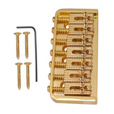 Max 7 String Guitar Roller Saddle Bridge Tailpiece for Electric Guitar Golden