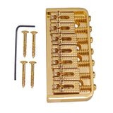 Max 7 String Guitar Roller Saddle Bridge Tailpiece for Electric Guitar Golden