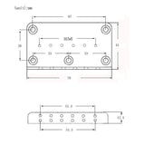 Max 6 String Electric Guitar Bridge Baseplate for Guitar Parts Accessories 78mm