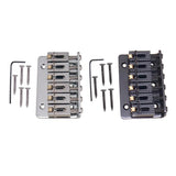 Max 6 String Roller Saddle Hardtail Bridge with Wrench Screws Black