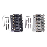 Max 6 String Roller Saddle Hardtail Bridge with Wrench Screws Black