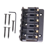 Max 6 String Roller Saddle Hardtail Bridge with Wrench Screws Black