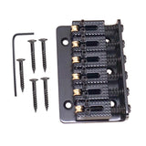 Max 6 String Roller Saddle Hardtail Bridge with Wrench Screws Black