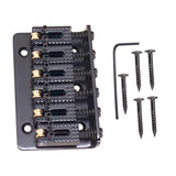 Max 6 String Roller Saddle Hardtail Bridge with Wrench Screws Black
