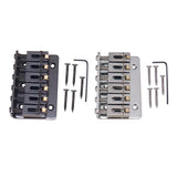 Max 6 String Roller Saddle Hardtail Bridge with Wrench Screws Black