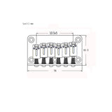 Max 1 Set Electric Guitar Roller Saddle Bridge Tailpiece Scew Wrench Silver