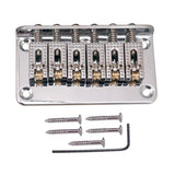 Max 1 Set Electric Guitar Roller Saddle Bridge Tailpiece Scew Wrench Silver