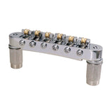 Max Roller Saddle Bridge Tailpiece for LP EPI Electric Guitar Silver