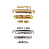 Max Roller Saddle Bridge Tailpiece for LP EPI Electric Guitar Silver
