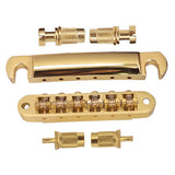 Max Roller Saddle Bridge Tailpiece for LP EPI Electric Guitar Golden