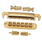 Max Roller Saddle Bridge Tailpiece for LP EPI Electric Guitar Golden