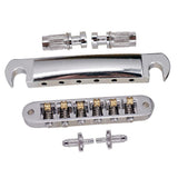Max A Set Roller Saddle Bridge Tail Bridge for EPI LP Electric Guitar Silver