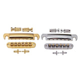 Max A Set Roller Saddle Bridge Tail Bridge for EPI LP Electric Guitar Silver