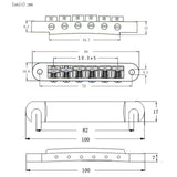 Max A Set Roller Saddle Bridge Tail Bridge for EPI LP Electric Guitar Silver