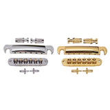 Max A Set Roller Saddle Bridge Tail Bridge for EPI LP Electric Guitar Silver