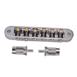 Max 6 String Guitar Bridge Tailpiece for LP EPI Guitar Replacement Silver