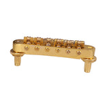 Max 1 Set Roller Saddle Locking Bridge with Studs for Electric Guitar Golden