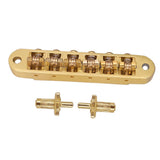 Max 1 Set Roller Saddle Locking Bridge with Studs for Electric Guitar Golden