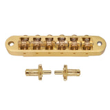 Max 1 Set Roller Saddle Locking Bridge with Studs for Electric Guitar Golden