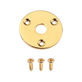 Max Metal Round Jack Plate Guitar Output Jack Plug Socket for Guitar Bass Golden