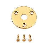 Max Metal Round Jack Plate Guitar Output Jack Plug Socket for Guitar Bass Golden