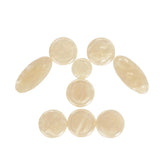 Maxbell 9 Pieces White Shell Key Button Inlays for Alto Tenor Soprano Saxophone Sax