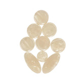 Maxbell 9 Pieces White Shell Key Button Inlays for Alto Tenor Soprano Saxophone Sax