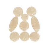 Maxbell 9 Pieces White Shell Key Button Inlays for Alto Tenor Soprano Saxophone Sax