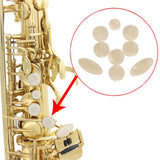 Maxbell 9 Pieces White Shell Key Button Inlays for Alto Tenor Soprano Saxophone Sax