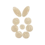 Maxbell 9 Pieces White Shell Key Button Inlays for Alto Tenor Soprano Saxophone Sax