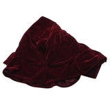 Max Pleuche Piano Single Stool Bench Cover Dustproof Protection Cover Burgundy