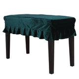 Max Pleuche Piano Stool Chair Bench Cover for Piano Dual Seat Green